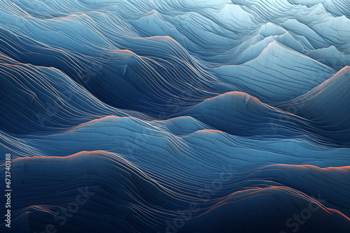 Drawing of glacier surface with hotter areas. Global warming concept