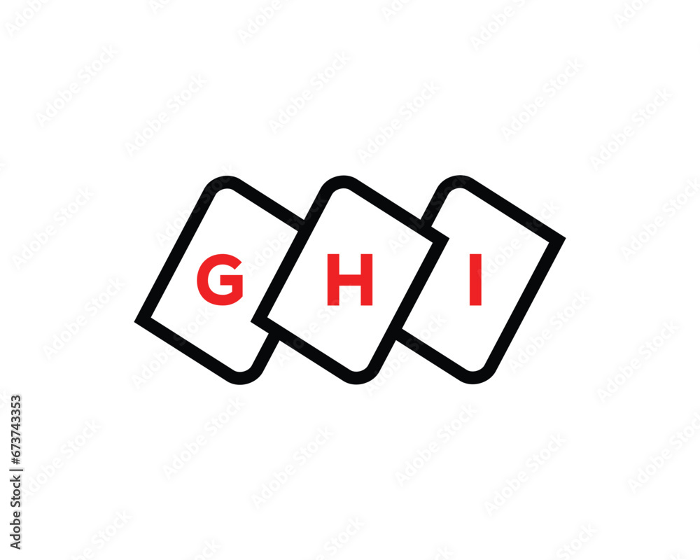 Obraz premium Letter G H I logo design
