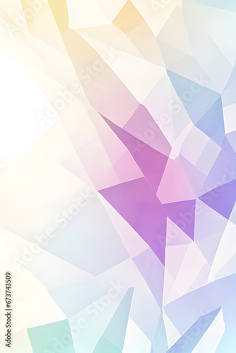 Abstract pastel color triangle geometric polygon crystal pattern background contemporary modern style