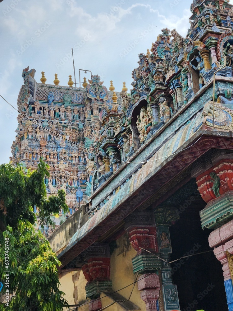 Thiruparankundram, Tamil Nadu India - Oct 19 2023: Arulmigu Subramaniya Swami Temple.
