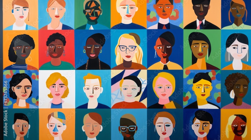 Vibrant User Avatars in Naive Style. Medical Theme. Vibrant User Avatars in Naive Style. Medical Theme.