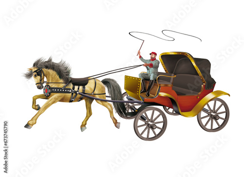 cheval, calèche, voiture, millésime, chariot, transport, vieux, antique, isolé, roue, rétro, carrosse, voyage, véhicule, carriole, fauteuil roulant, blanc, boghei, silhouette, vecteur, animal, illustr