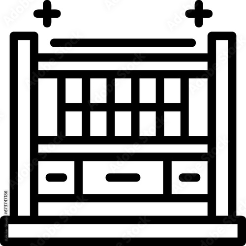 Baby crib Icon