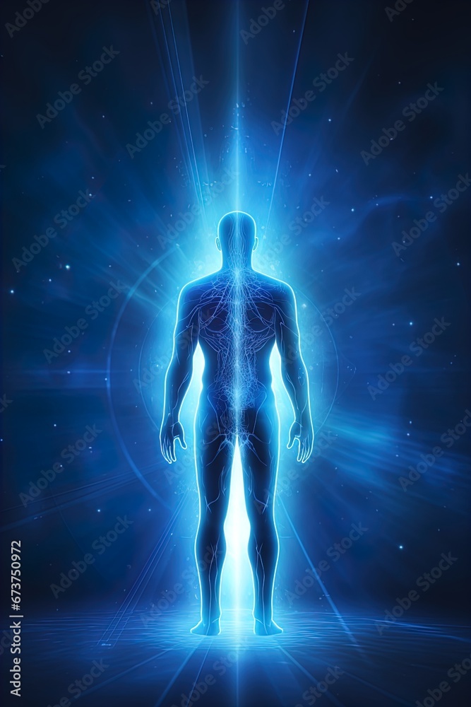 A human figure in front of a portal. Great for stories of medical breakthroughs, healthcare innovation, sci-fi, futurism, innovation and more, A human figure in front of a portal. Great for stories of medical breakthroughs, healthcare innovation, sci-fi, futurism, innovation and more,