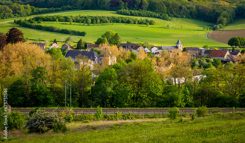 Landscape of Schin op Geul  idyllic dutch village in Province Limburg