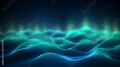 Abstract digital wave particles PPT background poster wallpaper web page