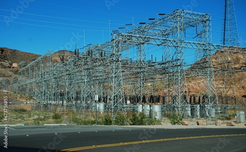 Hydroelectric power Hoover Dam in Black Canyon
