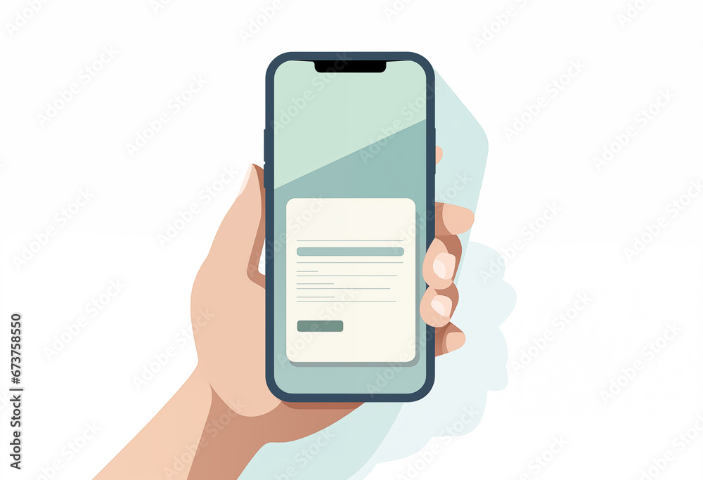Captivating Hand Holding Phone and Prepaid Receipt Captivating Hand Holding Phone and Prepaid Receipt