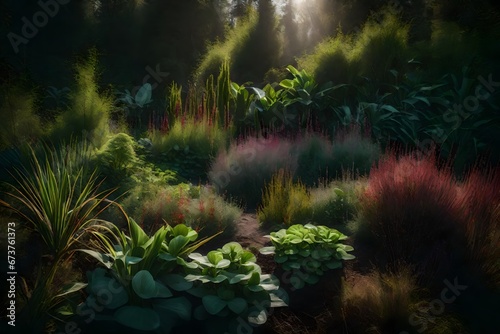 Group plants in a  wild garden  style.