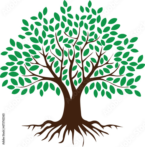 tree with green leaves,tree with leaves,tree, nature, leaf, vector, plant, branch, illustration, design, silhouette, spring, decoration, art, leaves, green, pattern, element, branches, floral, season,