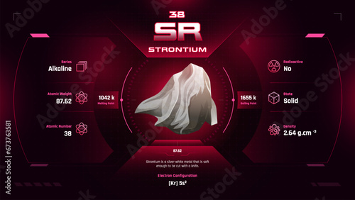 Strontium Parodic Table Element 38-Fascinating Facts and Valuable Insights-Infographic vector illustration design