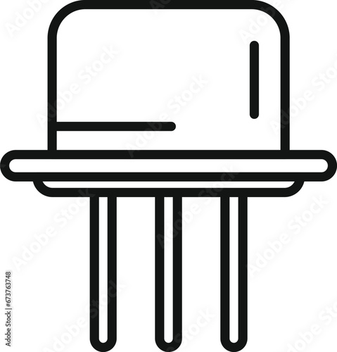 Laptop repair condenser icon outline vector. Support service. Data button
