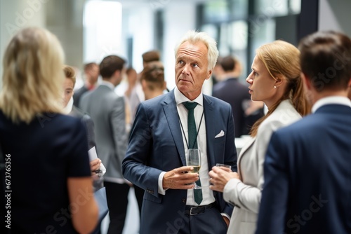 Ceo Networking At Corporate Event, Building Connections