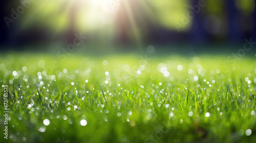 green grass and sunlight