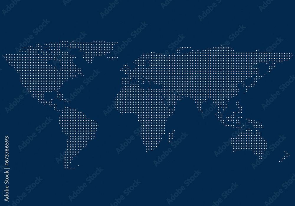 Dotted world map. Futuristic style Dotted world map. Futuristic style