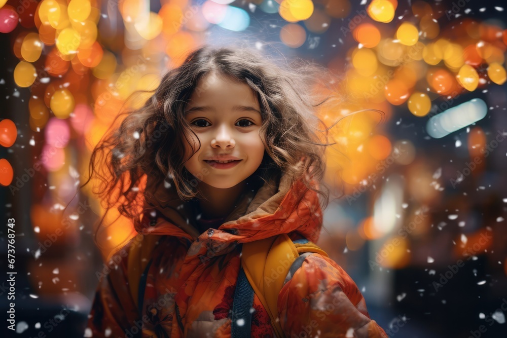 Festive Atmosphere Captured In An Image Of Girl Festive Atmosphere Captured In An Image Of Girl
