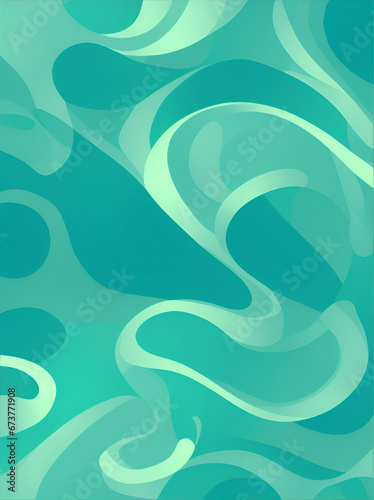 This is a close-up view of a turquoise swirl pattern. The swirls are smooth and flowing  and they create a sense of movement and energy. The background is a solid turquoise color