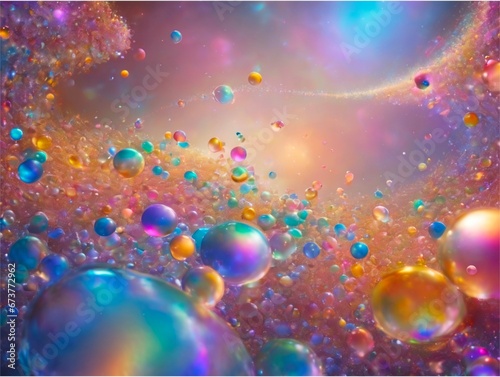 Soap bubble galaxy isolated background 