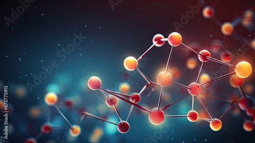 Molecule of sugar on white background. Chemical model  3d Molecule