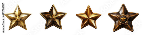 Sheriff Star clipart collection, vector, icons isolated on transparent background photo