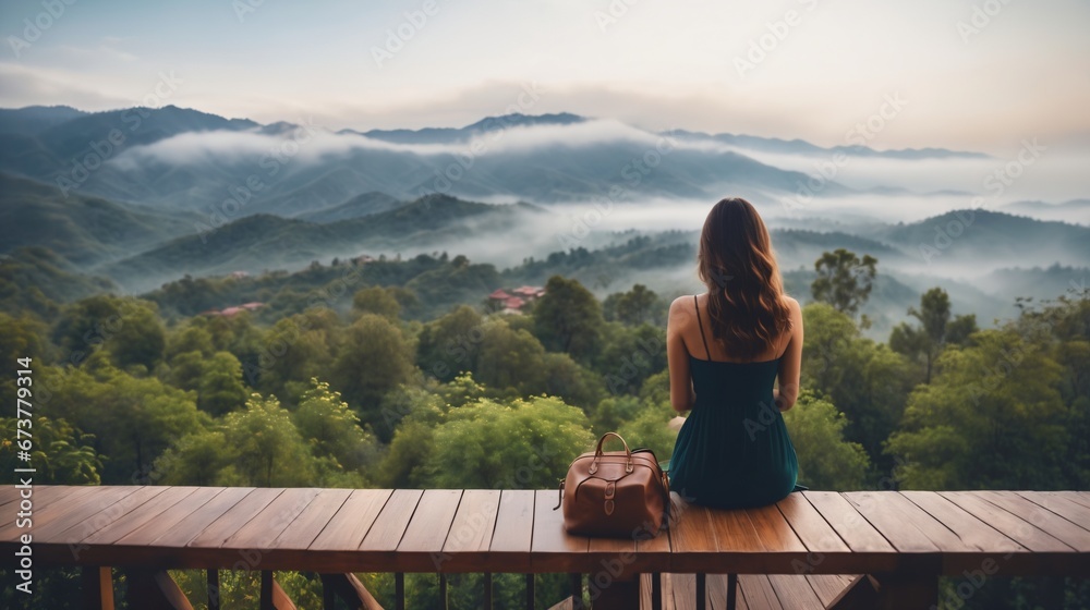 Woman relax outdoors