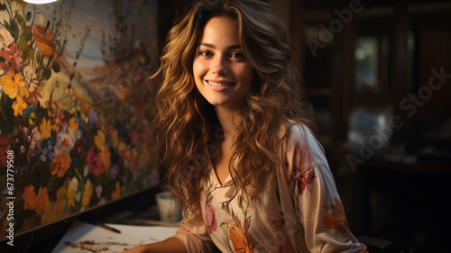 portrait of young woman in studio