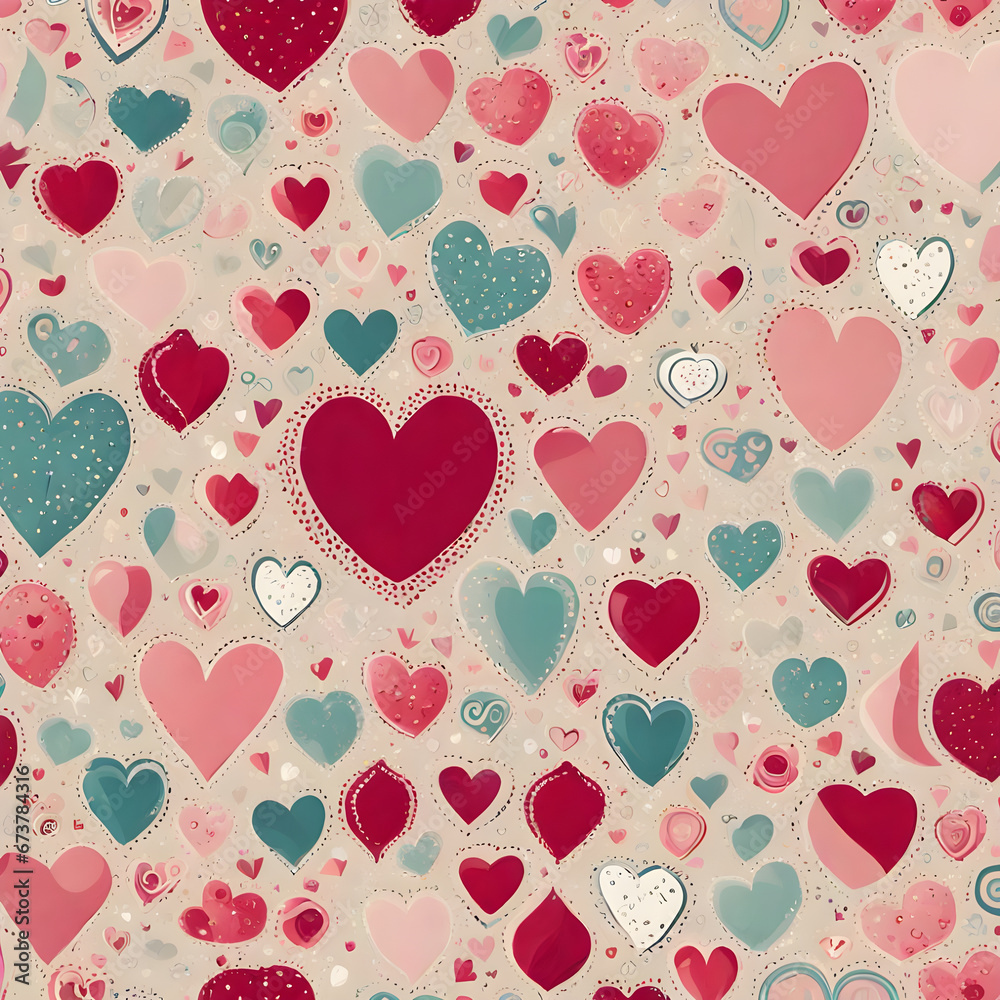 valentine seamless pattern