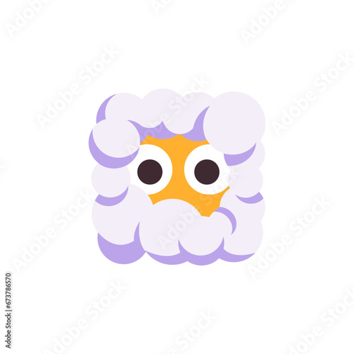 Face in clouds