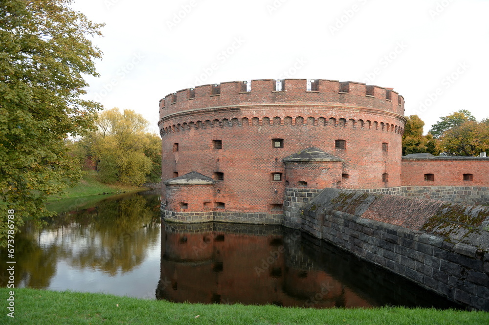 The Don Tower, part of the preserved German-built defensive wall structure in Kaliningrad