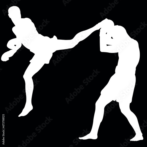 2 boxer silhouettes