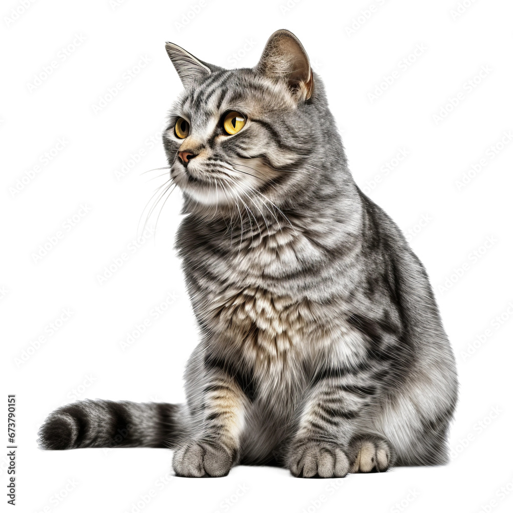 Cat hyper detailed very hight quality isolated background  AI generated illustration