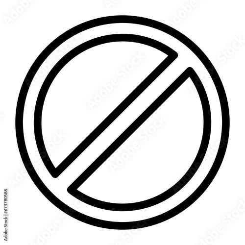 forbidden line icon
