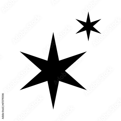 Simple Aesthetic Winter Christmas shining magic star icon in trendy style. Modern shapes vector symbol. Linear pictogram pack for web apps and mobile concept