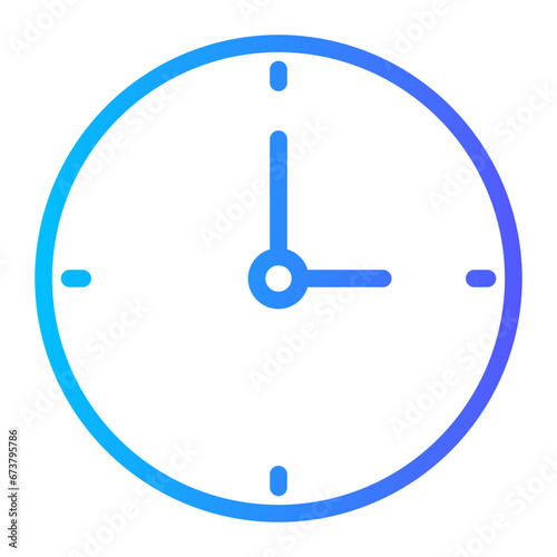 clock gradient icon