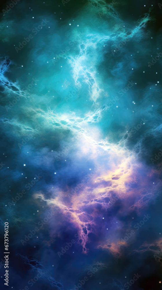 Abstract space background with stars and nebula