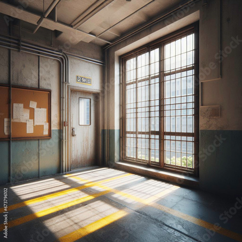 empty room with a window