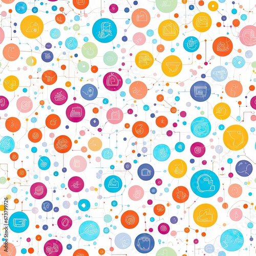 Seamless colored pattern. AI generated.