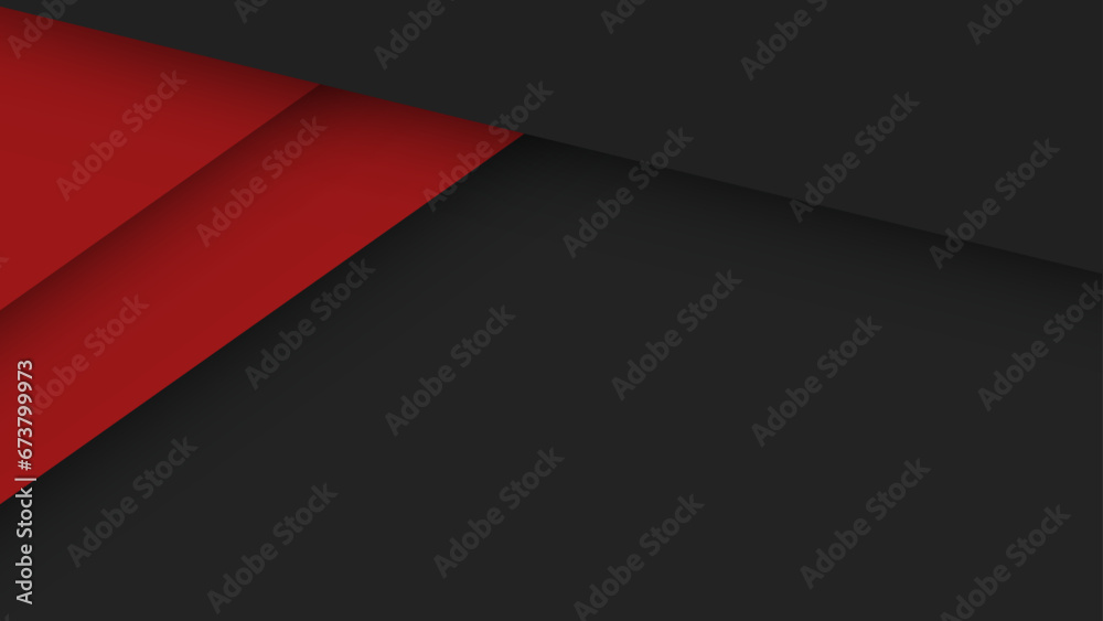 3D red techno abstract background overlap layer on dark space decoration. Modern graphic design element future style concept for banner, flyer, card, or brochure cover
