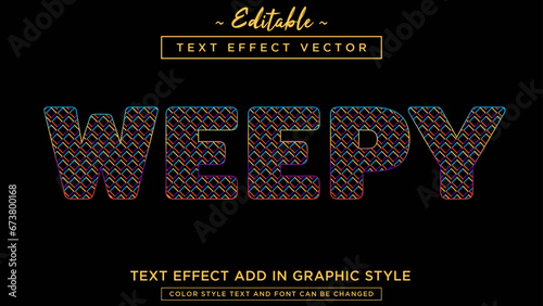 Cool color combination pattern style text effect