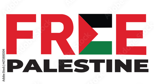 Free Palestine vector illustration Background. Stand with Palestine. Free Palestine flag wallpaper, flyer, banner vector illustration