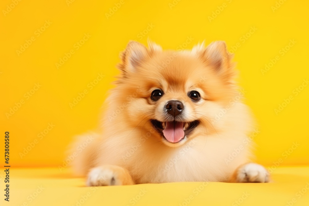 A Cozy Canine Resting on a Sunny Yellow Blanket