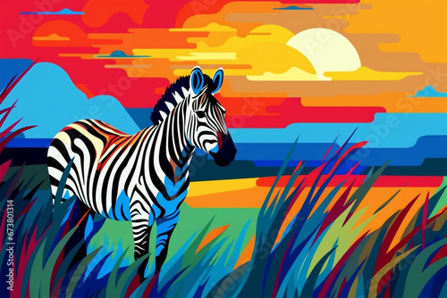 WPAP Stail a zebra in the pasture