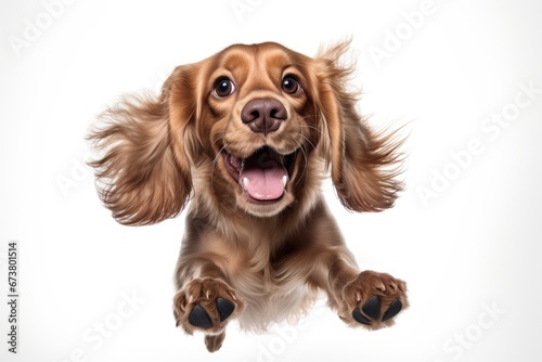 A Smiling Brown Dog With Long Hair