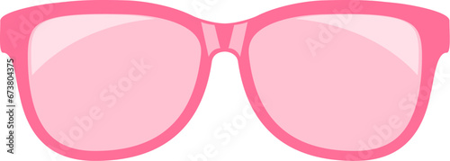Rose colored eye glasses vector cartoon
