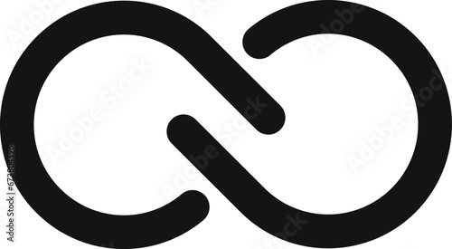 Infinity vector icon, loop symbol