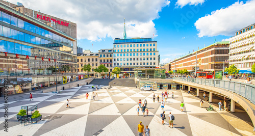 Sergel's Square (Sergels Torg) in Stockholm city centre, Sweden photo