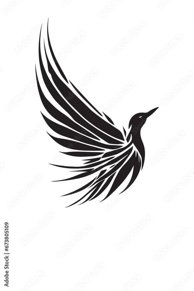 Obraz premium Bird beautiful pattern for tattoo