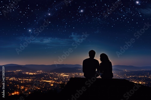 Two Dreamers Finding Solace Under the Starlit Sky