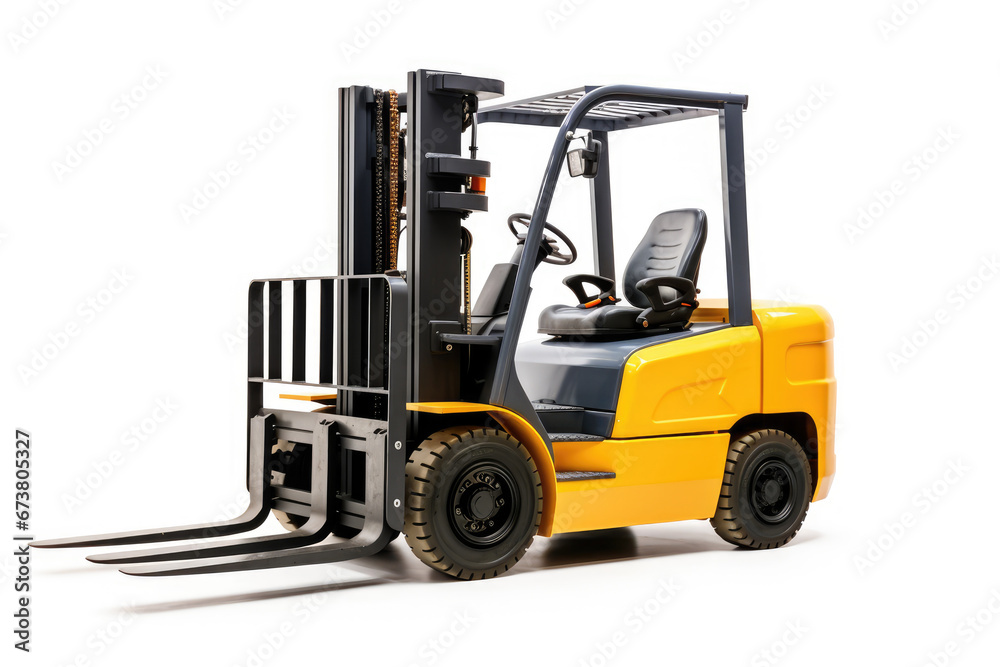 A Bright Yellow Forklift with a Sturdy Fork Ready for Heavy Lifting