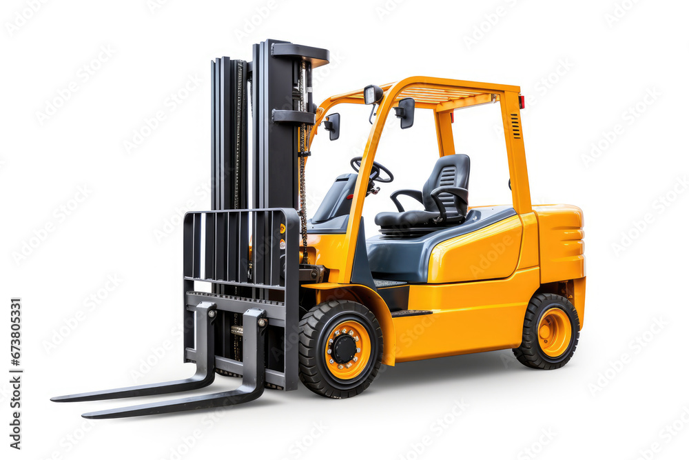 A Bright Yellow Forklift With a Sturdy Fork Ready for Heavy Lifting